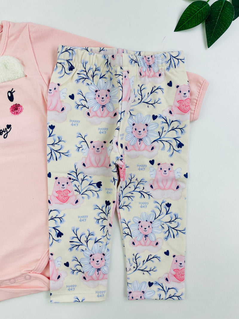 Conjunto Meia De Leite Bebe Lovely Baby