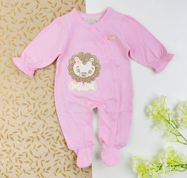 Macacão Manga Longa Feminino Bichinhos Bordados