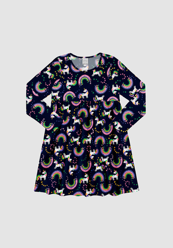 Vestido Alakazoo Unicórnio Malha