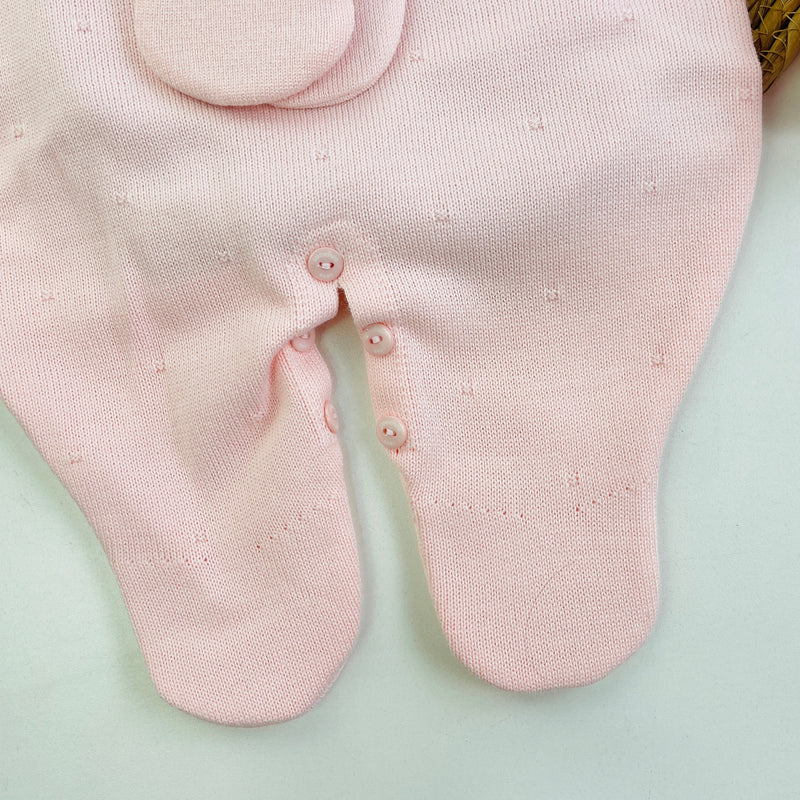 Saida De Maternidade Sanches Baby Bordada Em Tricot 6 Peças