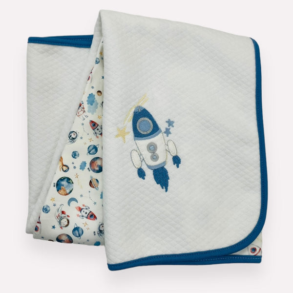 Manta Metalasse Hug Espacial Azul 90X70Cm