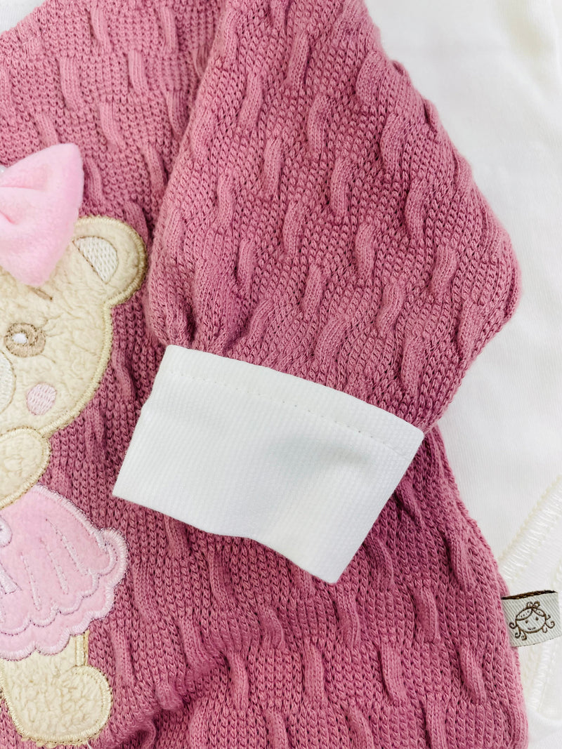 Saida De Maternidade Pipoquinhas Baby Ursa 4 Peças