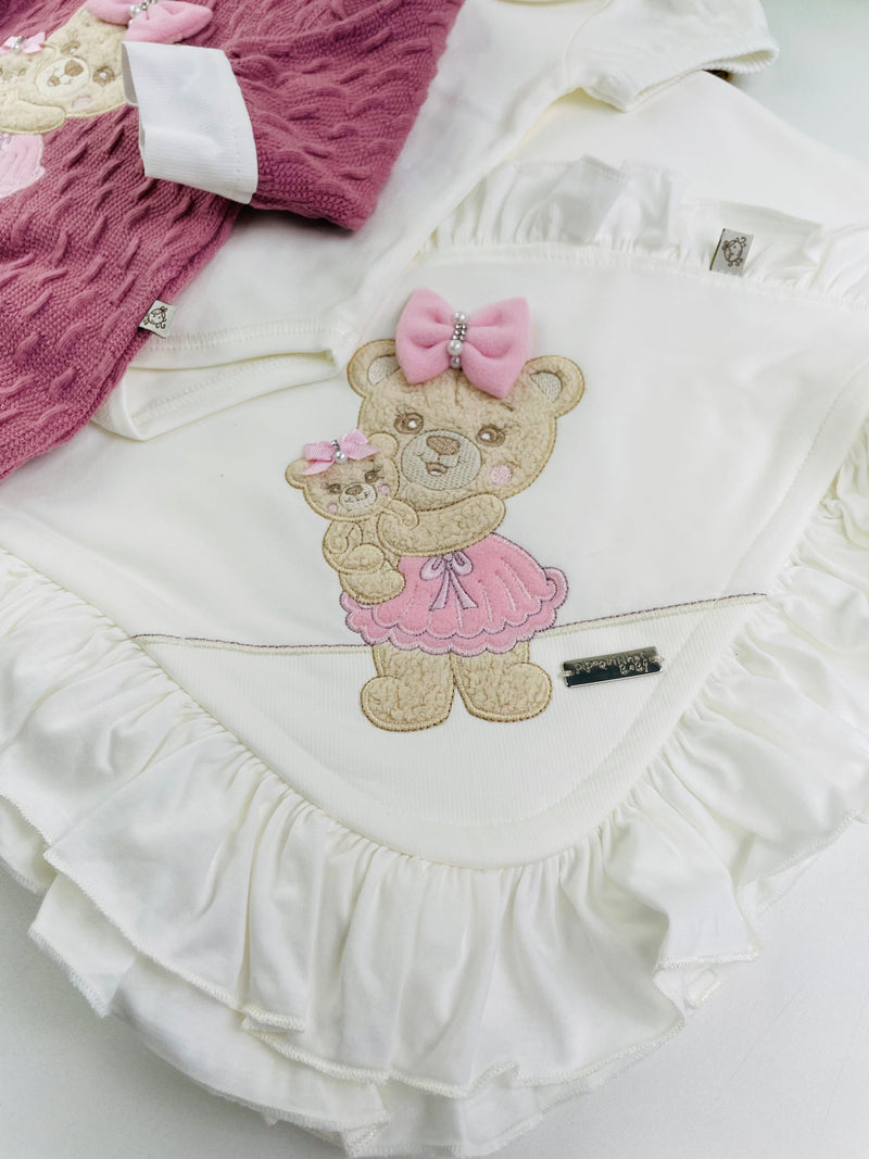 Saida De Maternidade Pipoquinhas Baby Ursa 4 Peças