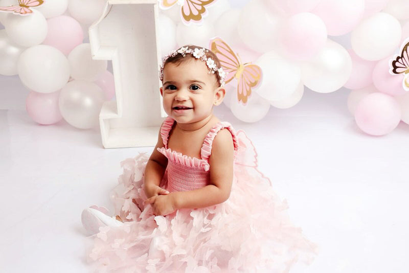 Vestido Infantil Feminino Tule Asa Borboletinhas