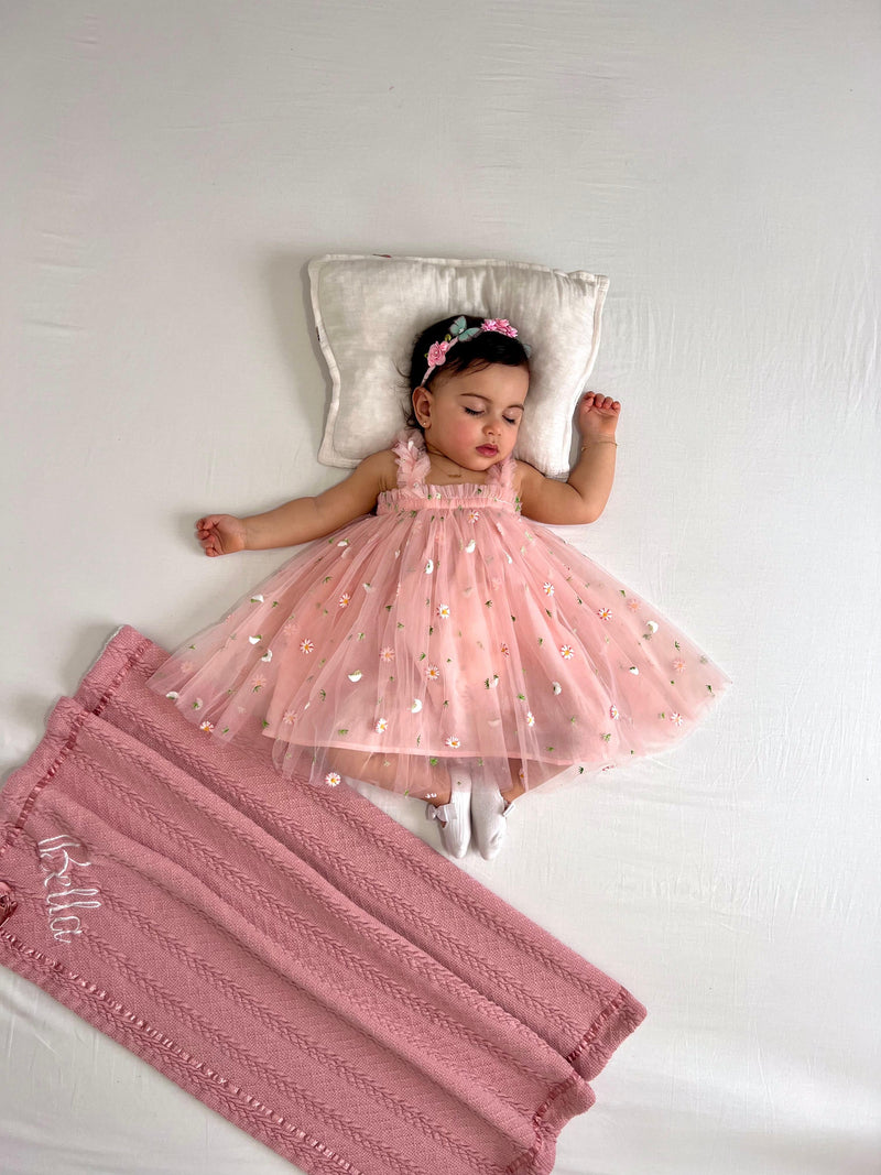 Vestido Infantil Tule Florzinhas
