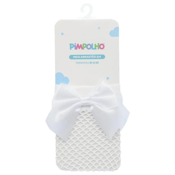 Meia Arrastão 3/4 Pimpolho Com Laço