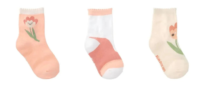Kit Meia Feminina Pimpolho Colorida Com 3 Pares