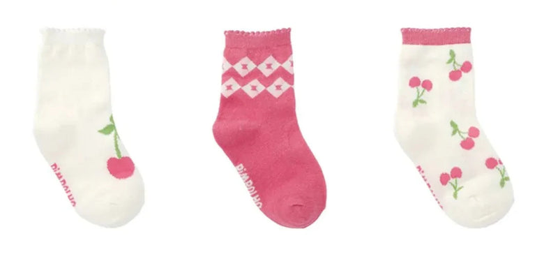 Kit Meia Feminina Pimpolho Colorida Com 3 Pares