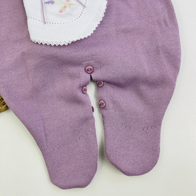 Saida De Maternidade Sanches Baby Bordada Em Tricot 6 Peças