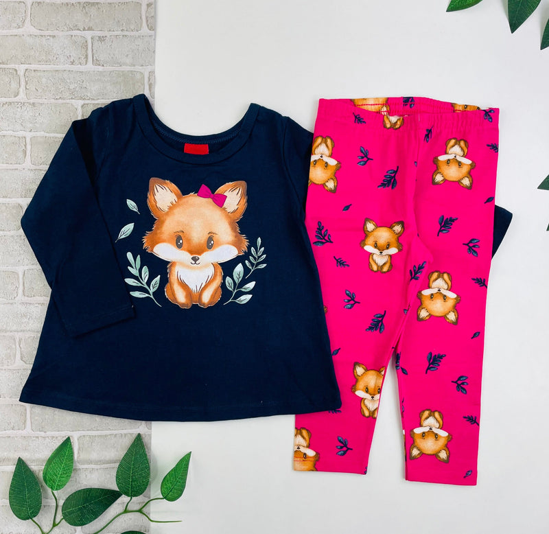 Conjunto Fem Kyly Raposa Folhas