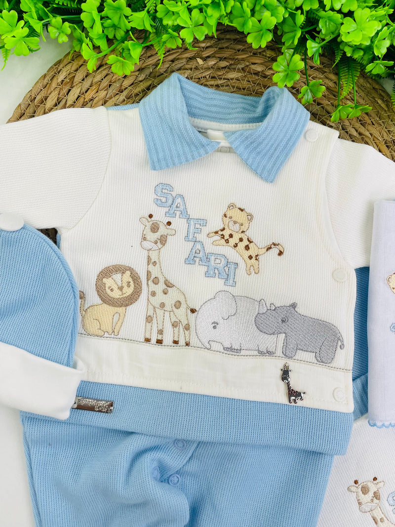 Saida De Maternidade Pipoquinhas Baby Safari 4 Peças