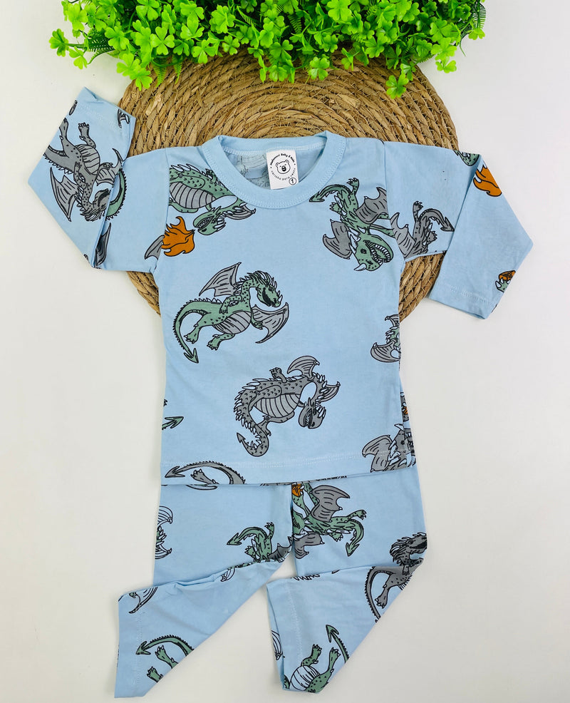 Pijama Manga Longa Mafessoni Dragão