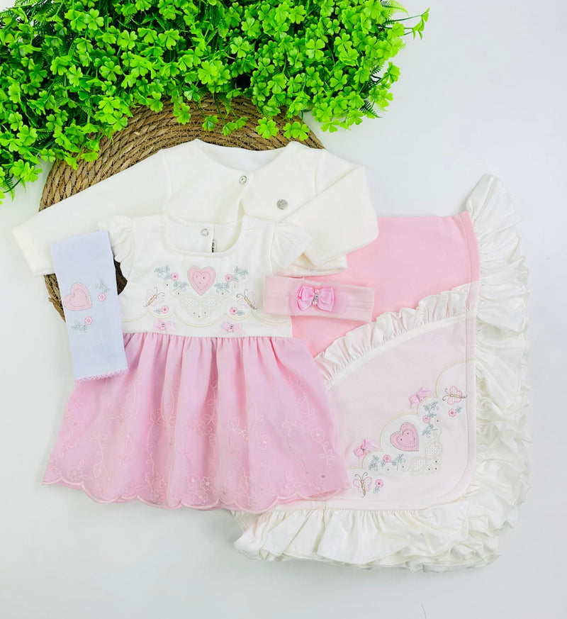 Saída De Maternidade Pipoquinhas Baby Coração 5 Peças