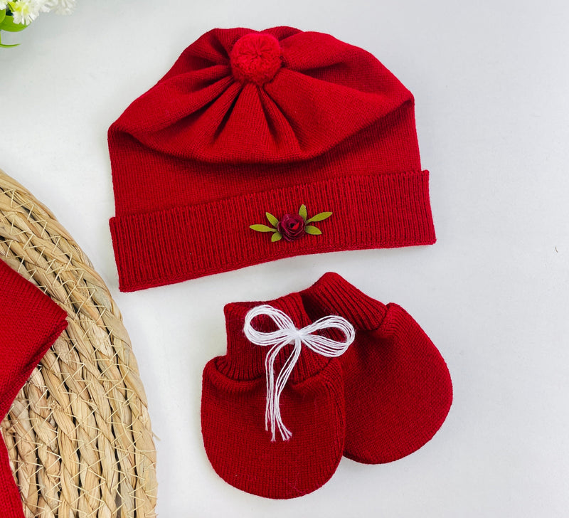 Saida De Maternidade Macacão Sanches Baby Trama E Florzinhas Em Tricot 5 Peças