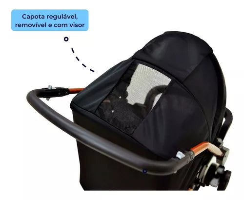 Conjunto Travel System Burigotto Carrinho Rio K + Cadeira Auto Touring X