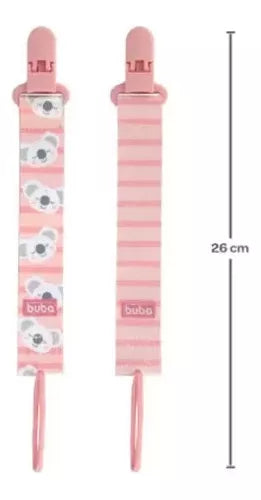 Kit Prendedores De Chupeta Buba Coala +3 M com 2 Peças