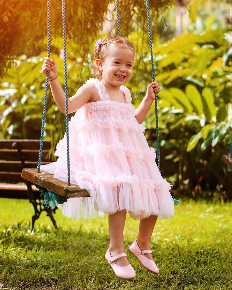 Vestido Infantil Camadas Tule