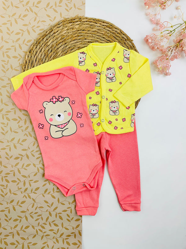 Conjunto Bichinhos Ursinha 3 Peças