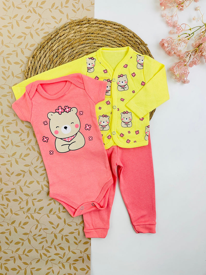 Conjunto Bichinhos Ursinha 3 Peças
