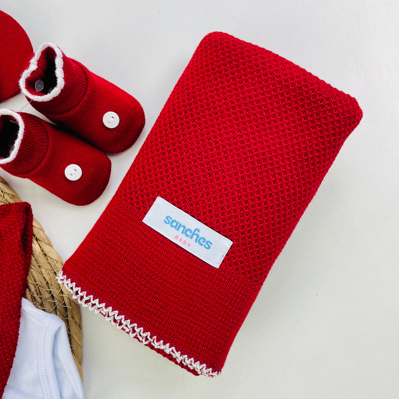 Saida De Maternidade Sanches Baby Florzinha Em Tricot 7 Peças