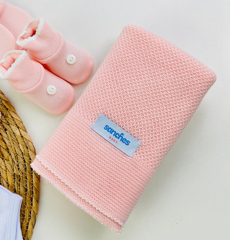 Saida De Maternidade Sanches Baby Florzinha Em Tricot 7 Peças