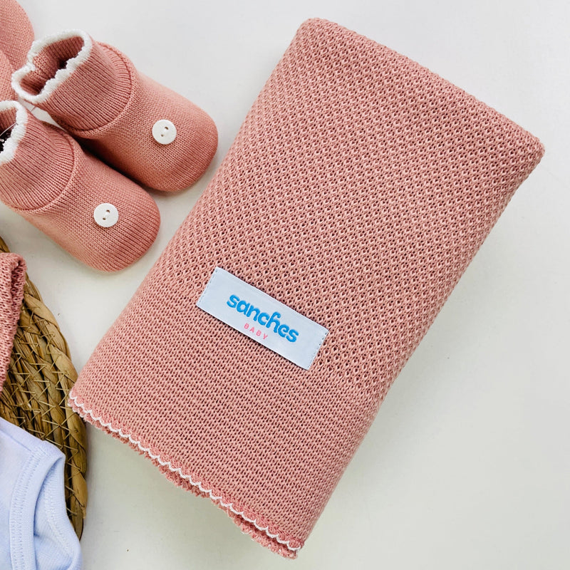 Saida De Maternidade Sanches Baby Florzinha Em Tricot 7 Peças