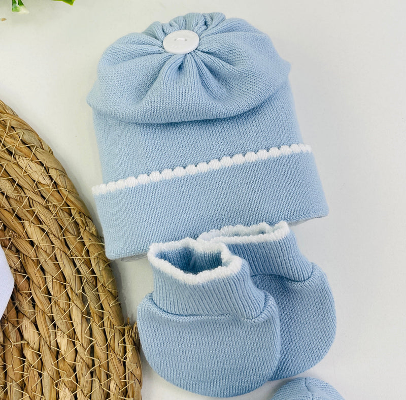 Saida De Maternidade Sanches Baby Trama Em Tricot 7 Peças
