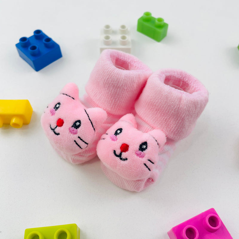 Meia Bichinhos Plin Baby Gatinha Listras Aniderrapante - Rosa