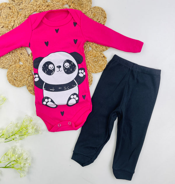 Conjunto Panda Body Manga Longa Calça