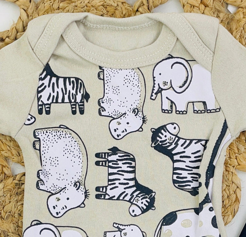 Conjunto  Bichos Body Manga Longa e Calça