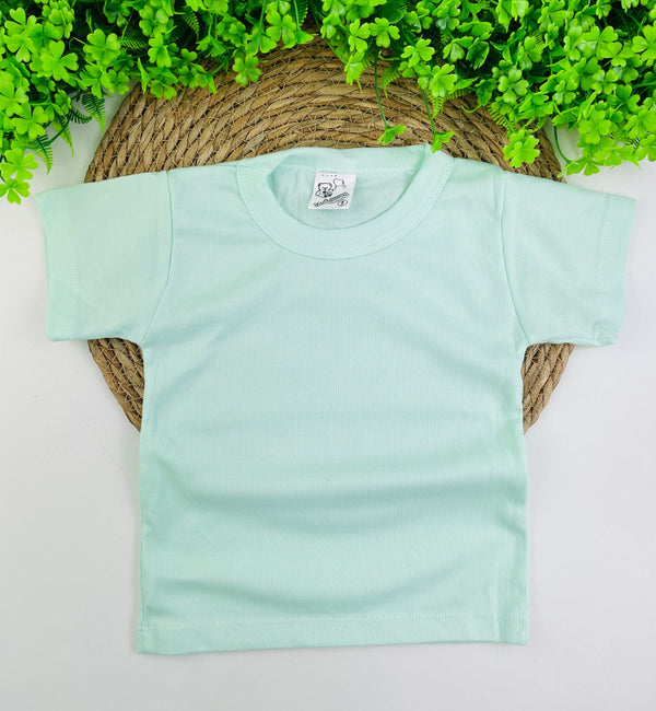 Camiseta Meia Manga Mafessoni Canelada Verde Claro