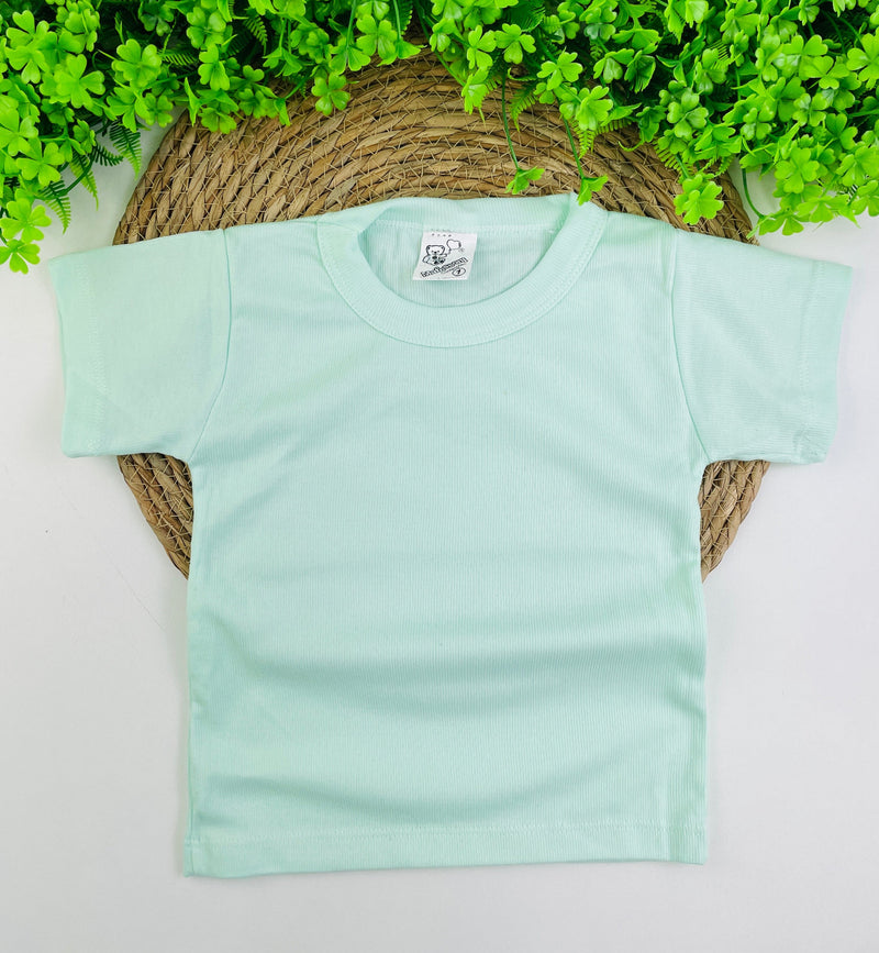 Camiseta Meia Manga Mafessoni Canelada Verde Claro