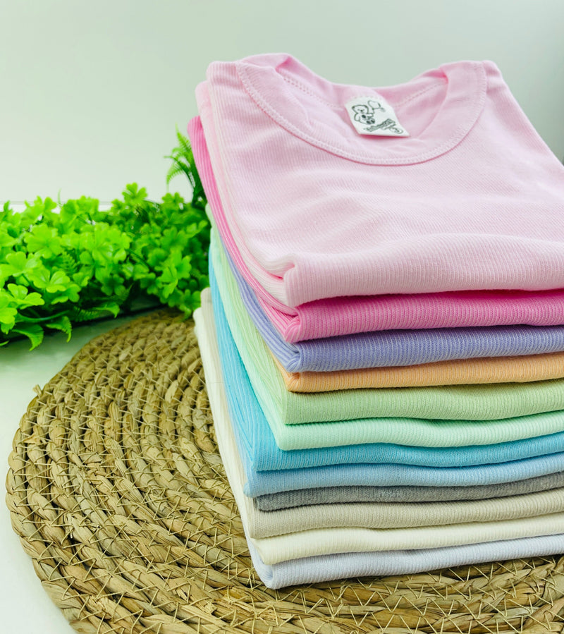 Camiseta Meia Manga Mafessoni Canelada Lilas