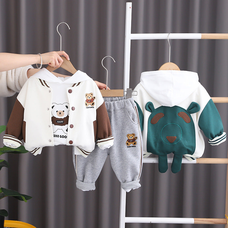 Conjunto Infantil Masculino Ursinho 3 Peças