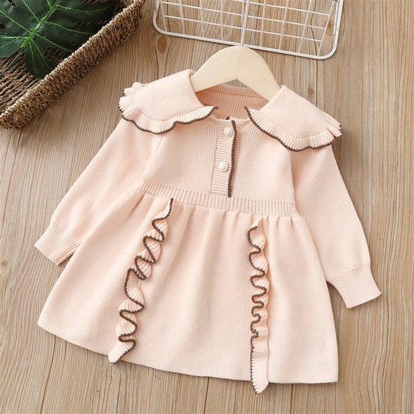 Vestido Infantil de Tricô
