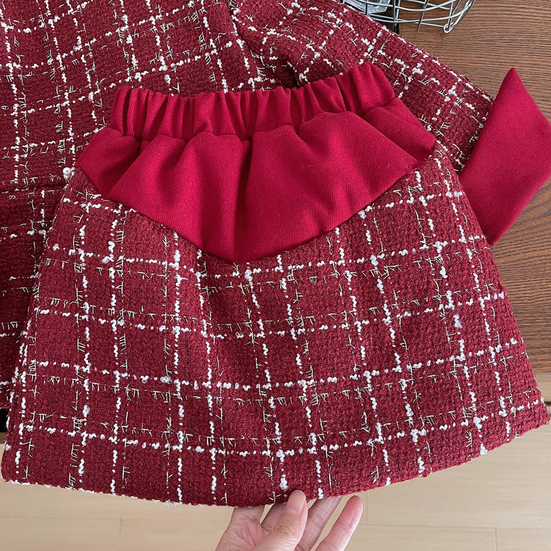 Conjunto Infantil Feminino Vermelho Lacinho