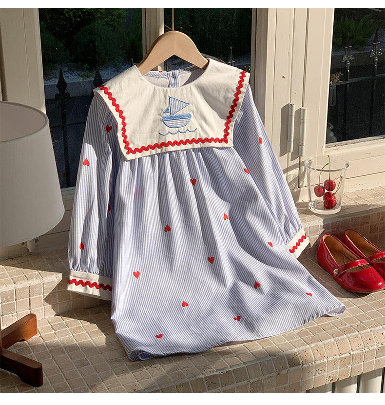 Vestido Infantil Love Barquinho