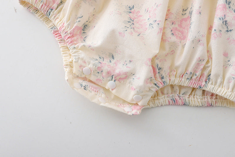Body/ Vestido Infantil Flores Lacinho