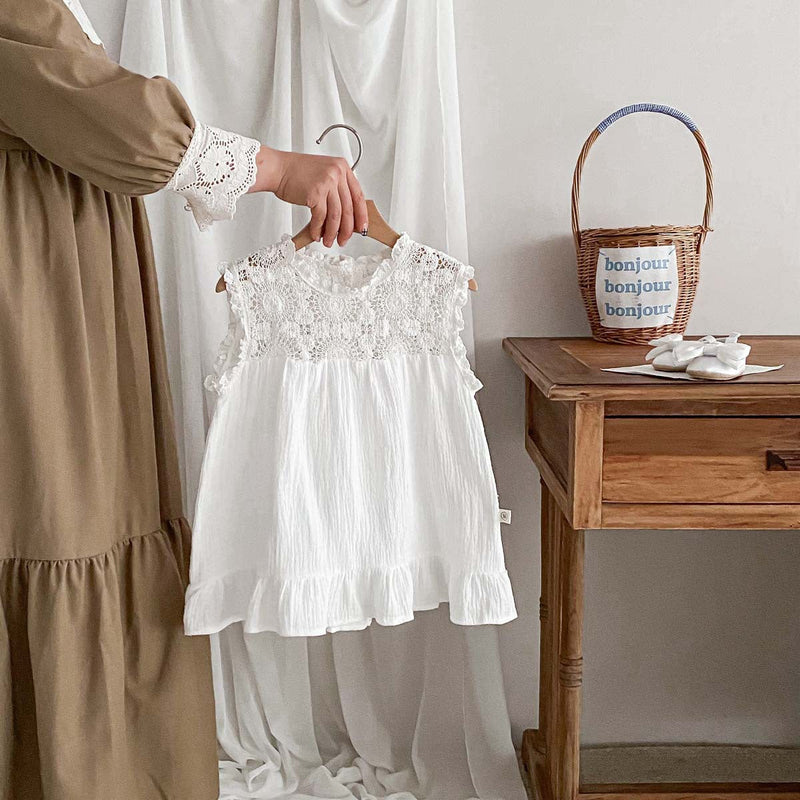 Vestido Infantil Verão Rendinha