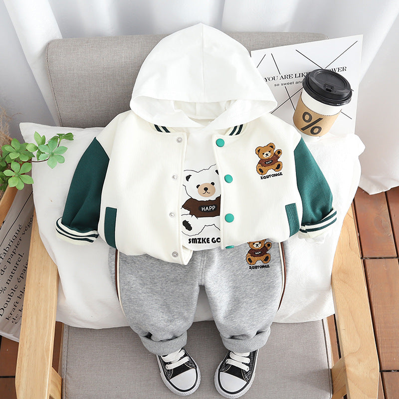Conjunto Infantil Masculino Ursinho 3 Peças