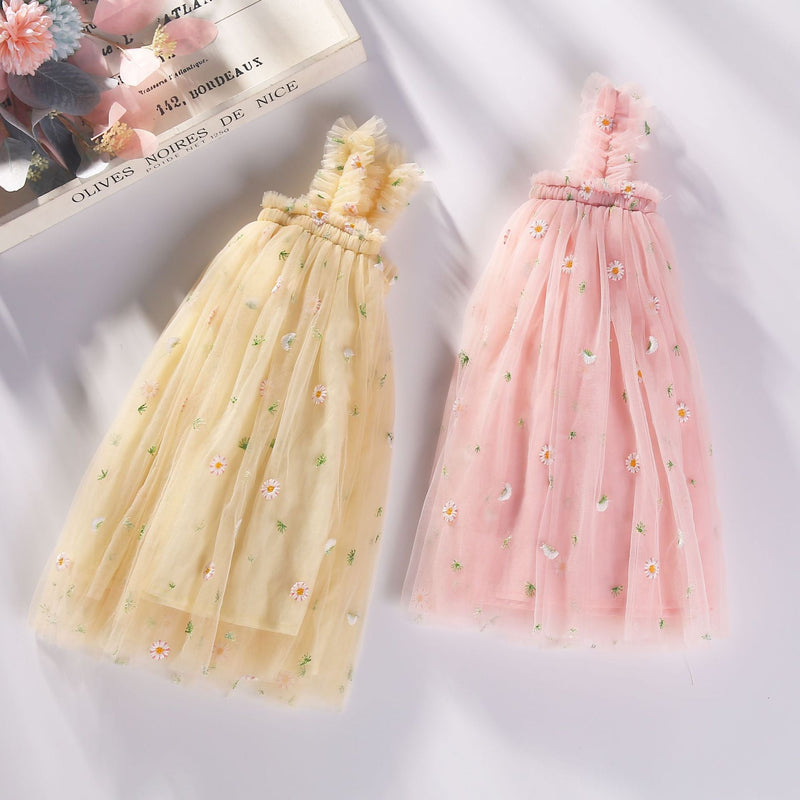 Vestido Infantil Tule Florzinhas