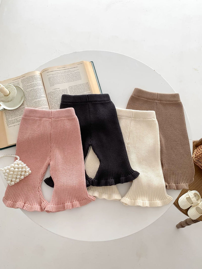 Calça Infantil de Tricô Pantalona