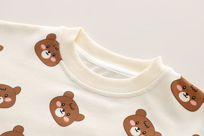 Conjunto Infantil Jardineira Bichinhos + Manga Longa