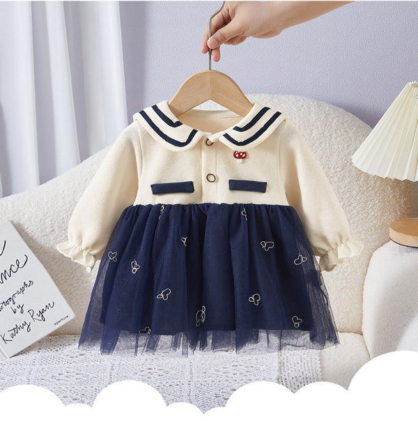 Vestido Infantil com Golinha e Tule
