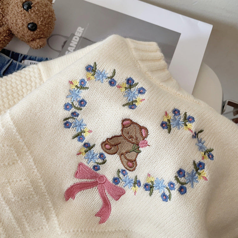 Blusa Infantil Lacinho e Urso