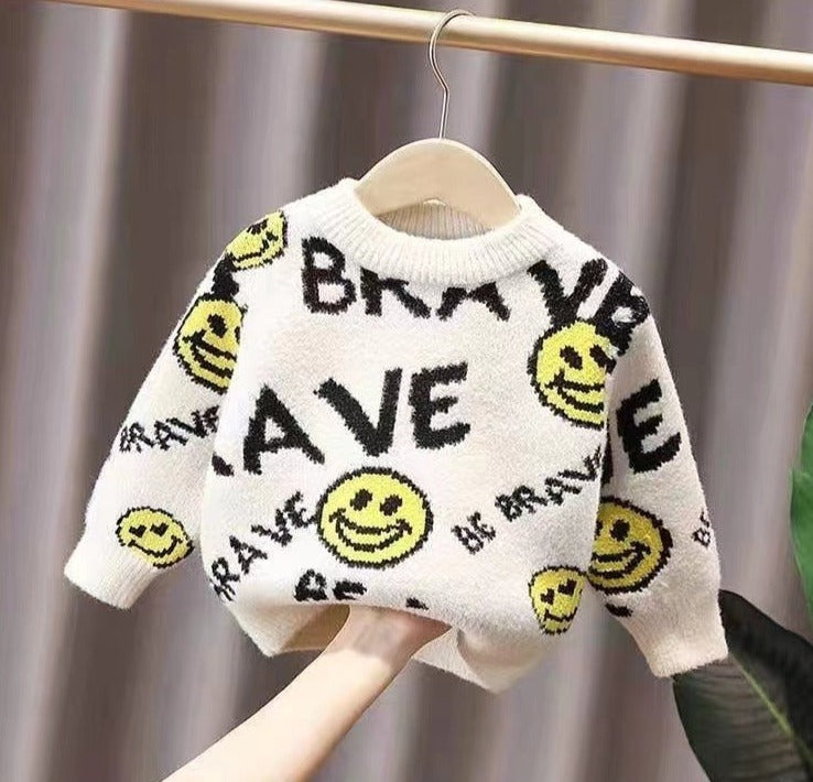 Blusa Infantil Inverno Emoji Feliz