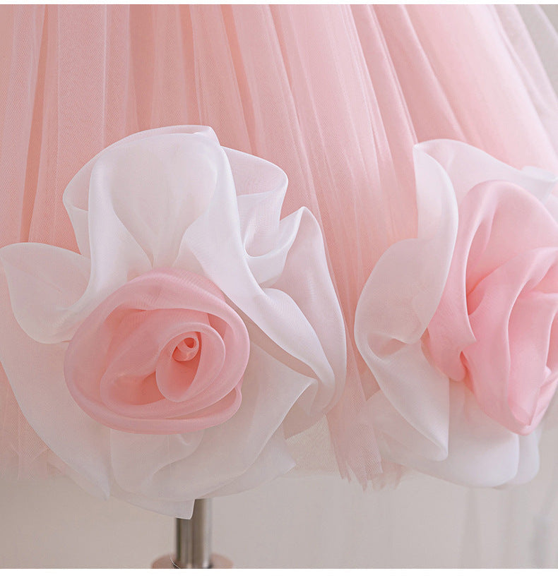 Vestido Infantil Luxo Rosas