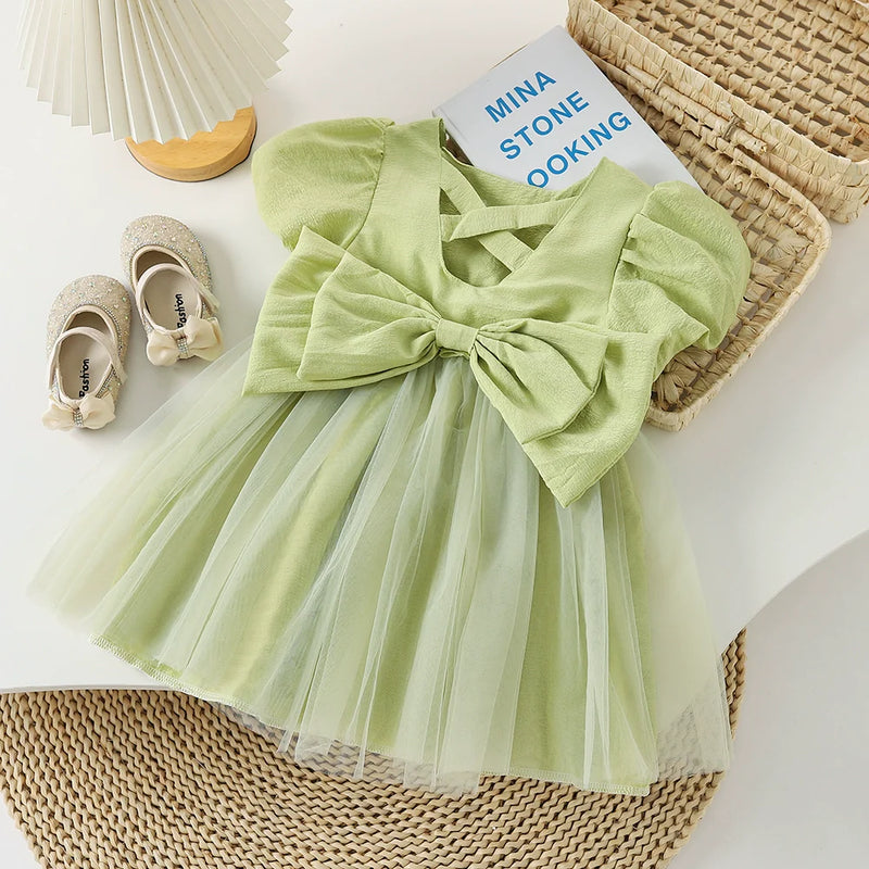 Vestido Infantil Tule Lacinho