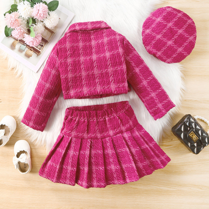 Conjunto Infantil Feminino Tweed Xadrez