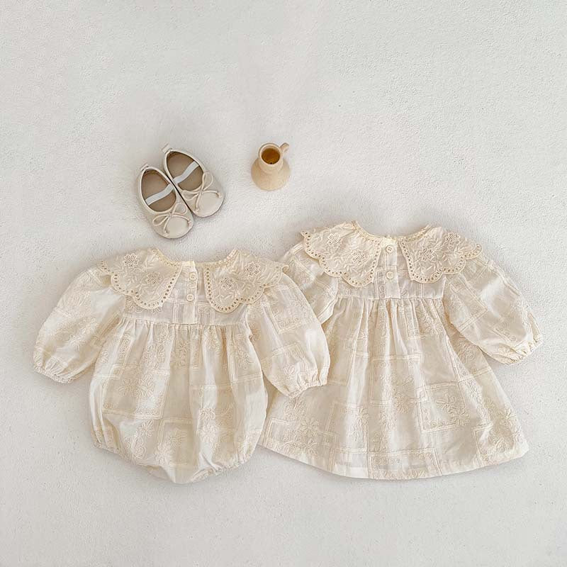 Body/ Vestido Infantil Lese Floral